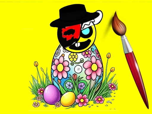 Sprunki Easter Coloring Cover