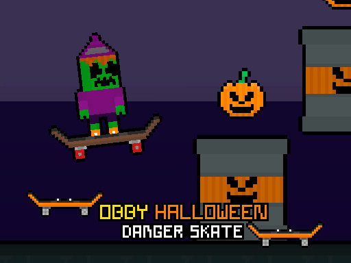 Obby Halloween Danger Skate Cover